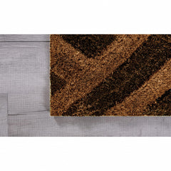8' x 10' Dark Brown Geometric Illusion Area Rug