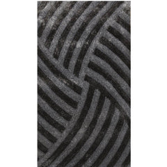 5' x 7' Dark Gray Geometric Illusion Area Rug