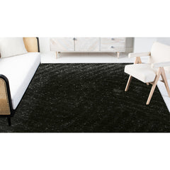 5' x 7' Black Geometric Illusion Area Rug