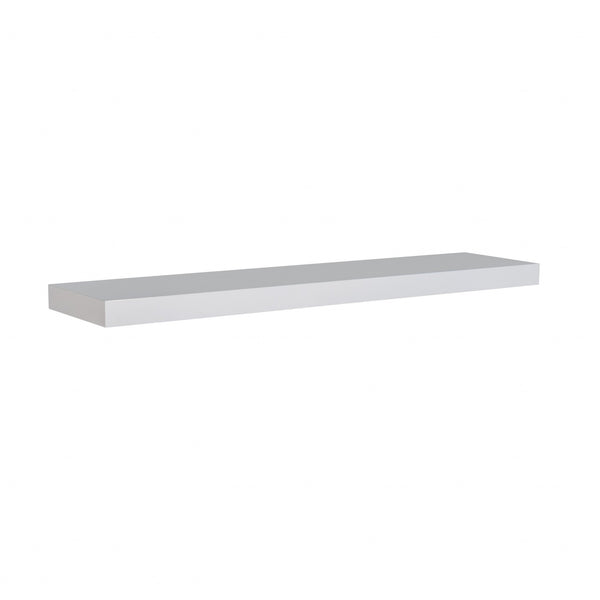 43" White Wooden Floating Shelf