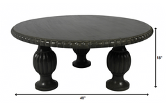 Round Embellished Traditional Coffee Table