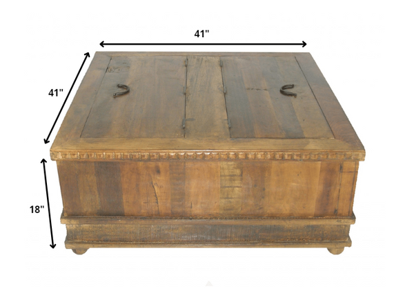 Square Trunk Traditional Coffee Table