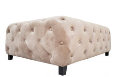 Velvety Beige Modern Square Coffee Table