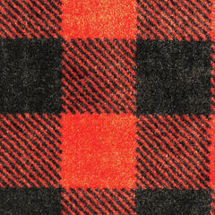 2' x 6' Black and Red Buffalo Check Washable Runner Rug