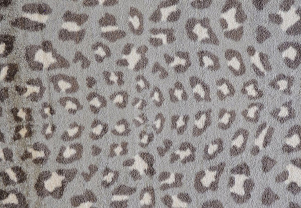 2' x 3' Gray and Brown Cheetah Washable Floor Mat