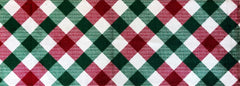 2' x 6' Red and Green Plaid Washable Runner Rug