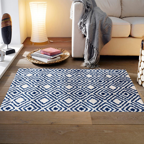 2' x 4' Blue Diamond Washable Floor Mat