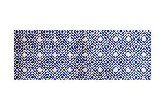 2' x 6' Blue Diamond Washable Runner Rug