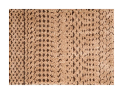 2' x 3' Brown and Tan Abstract Tracks Washable Floor Mat