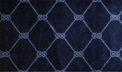 2' x 3' Navy Nautical Knots Washable Floor Mat