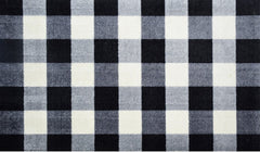 2' x 4' Black and White Buffalo Check Washable Floor Mat