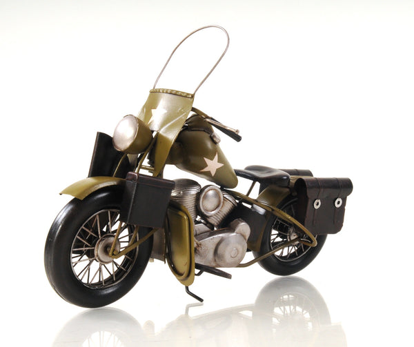 c1942 Green U.S. Army Motorcycle Sculpture