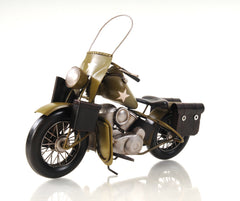 c1942 Green U.S. Army Motorcycle Sculpture