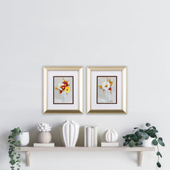 Set of Two Watercolor Harvest Flowers Wall Art
