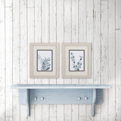 Set of Two Watercolor Navy Leaves Wall Art