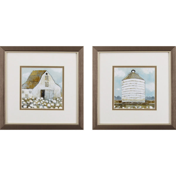 Set of Two Farmhouse Watercolor Wall Art