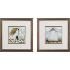 Set of Two Farmhouse Watercolor Wall Art