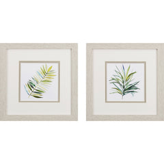 Set of Two Tropical Palms Watercolor Wall Art