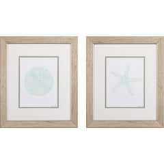 Set of Two Beach Icons Watercolor Wall Art