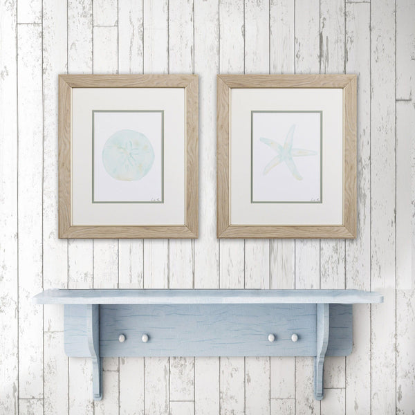 Set of Two Beach Icons Watercolor Wall Art