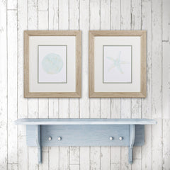 Set of Two Beach Icons Watercolor Wall Art