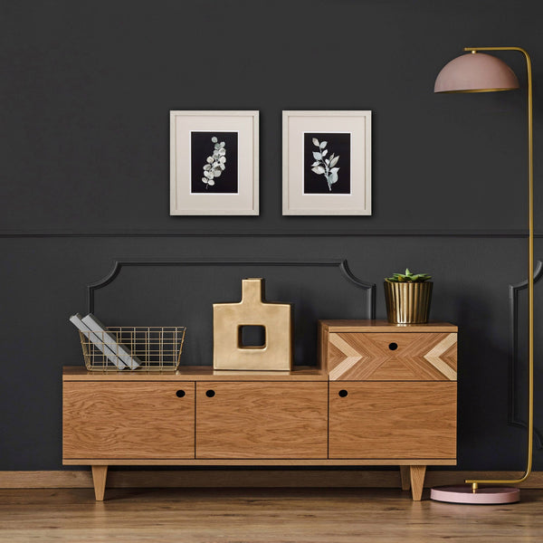 Set of Two Light Colored Branches Watercolor Wall Art