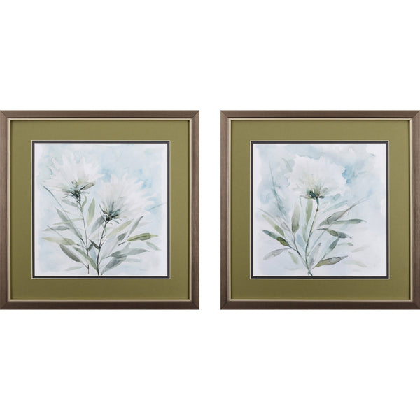 Set of Two Floral Watercolor Wall Art