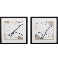 Set of Two Abstract Swirls Abstract Wall Art