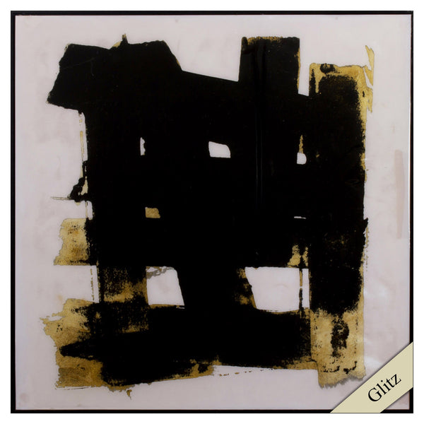 Black and Gold Abstract 1 Wall Art
