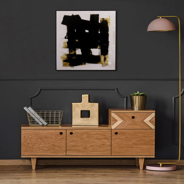 Black and Gold Abstract 1 Wall Art