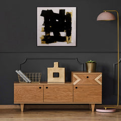 Black and Gold Abstract 1 Wall Art