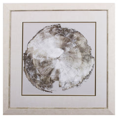 Modern Slice of Silver and Taupe 1 Wall Art