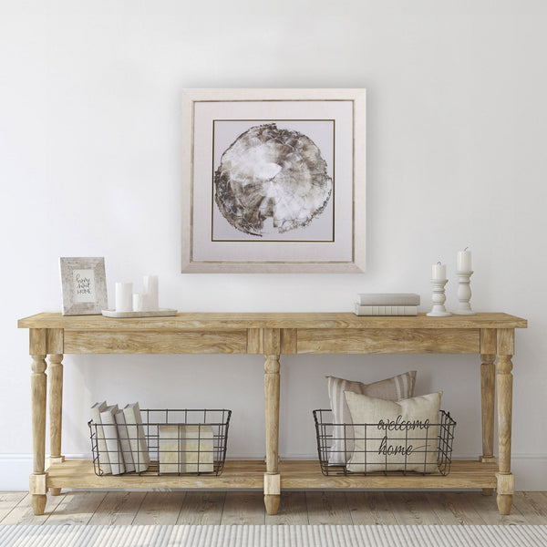 Modern Slice of Silver and Taupe 1 Wall Art