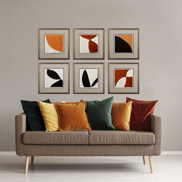 Set of Six Abstract Tribal Patterns Wall Art