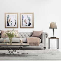 Set of Two Abstract Multi-colored Seaweed Wall Art