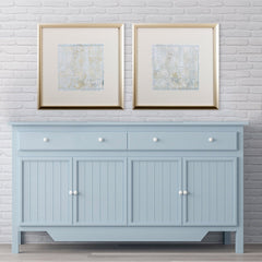 Set of Two Silver and Gold Pattern Design Wall Art