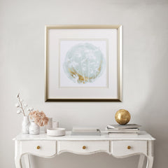 Seafoam Green and Gold Floral Wall Art