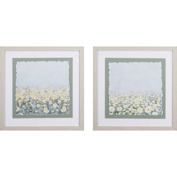 Set of Two Field of Daisies Wall Art