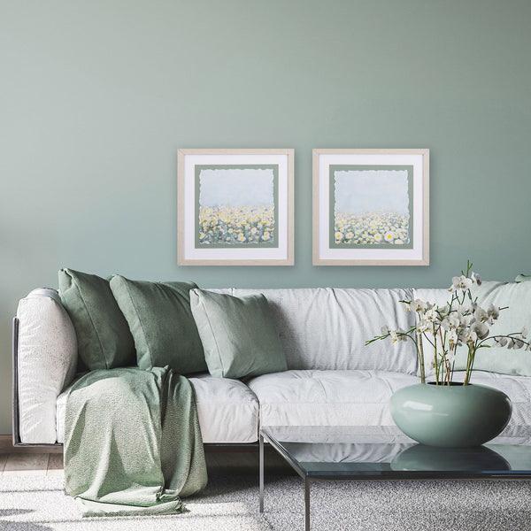 Set of Two Field of Daisies Wall Art