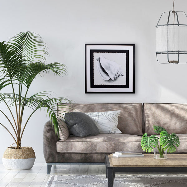 Black and White Conch Shell 2 Wall Art