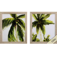 Set of Two Palm Trees Wall Art