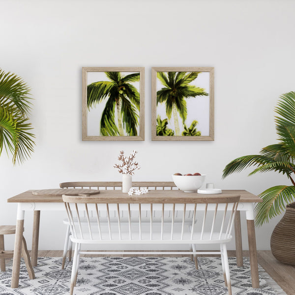 Set of Two Palm Trees Wall Art