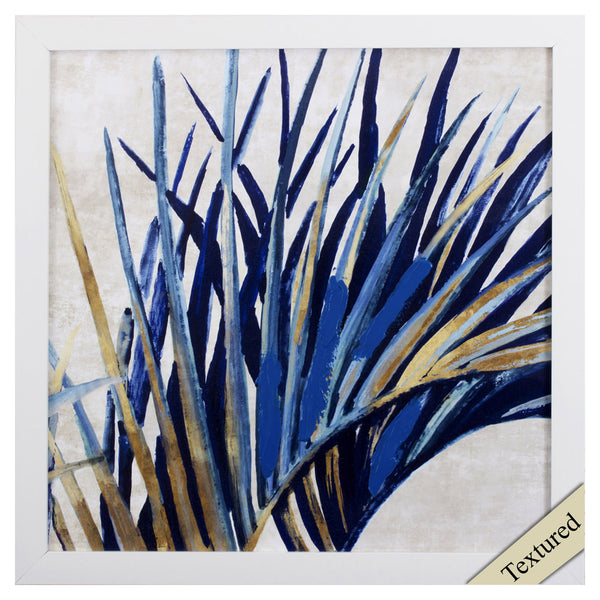 Shades of Blue and Gold Modern Palms 1 Wall Art
