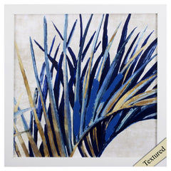 Shades of Blue and Gold Modern Palms 1 Wall Art