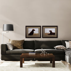Set of Two Chocolate Lab Wall Art