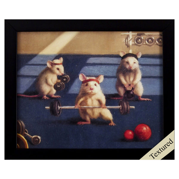 Quirky Gym Rats Lifting Day Textured Wall Art