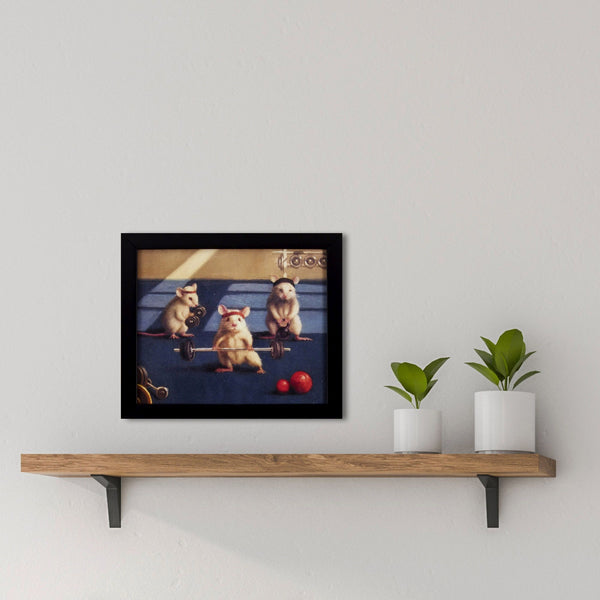 Quirky Gym Rats Lifting Day Textured Wall Art