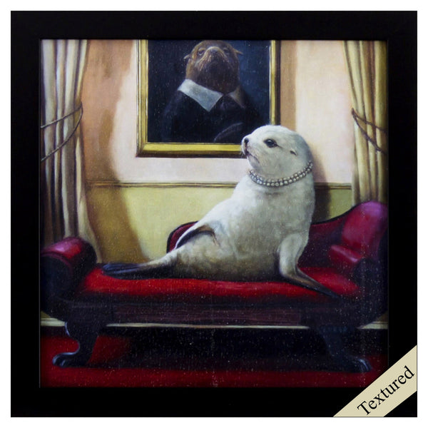 Quirky Lady of Leisure Textured Wall Art