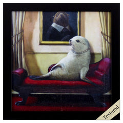 Quirky Lady of Leisure Textured Wall Art