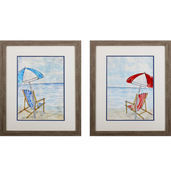 Set of Two Beach Chairs Wall Art